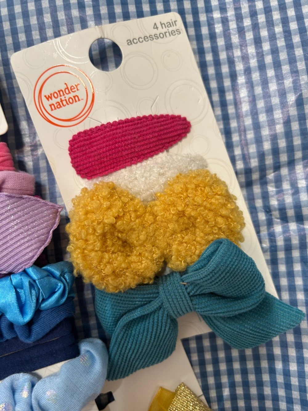 Wonder nation Girls Hair Accessory Set - Pink Purple Blue Teal Yellow Gold - Picture 3 of 6